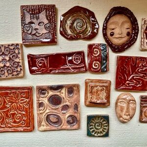 Lot -C…Handcrafted Ceramic Art Tiles